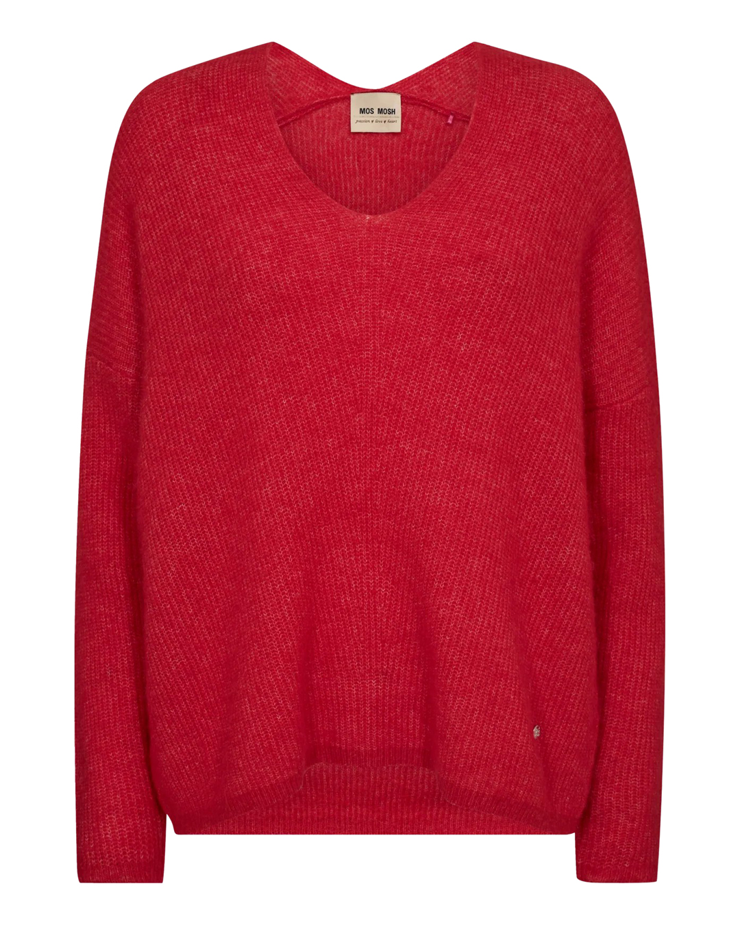 Jumper Thora v-ringad klarröd - 3