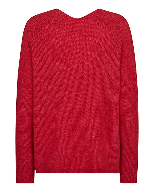Jumper Thora v-ringad klarröd - 4