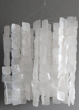 Lampskärm / Dekoration i Snäckskal, 80cm - Kvadratisk