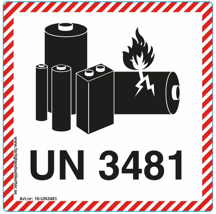 Litiumbatterier UN 3481