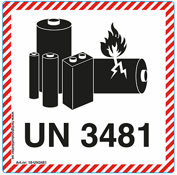 Litiumbatterier UN 3481