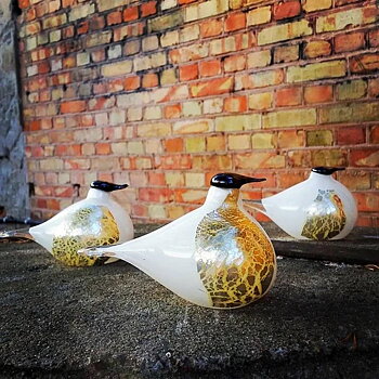 Winter bird - Glass sculpture