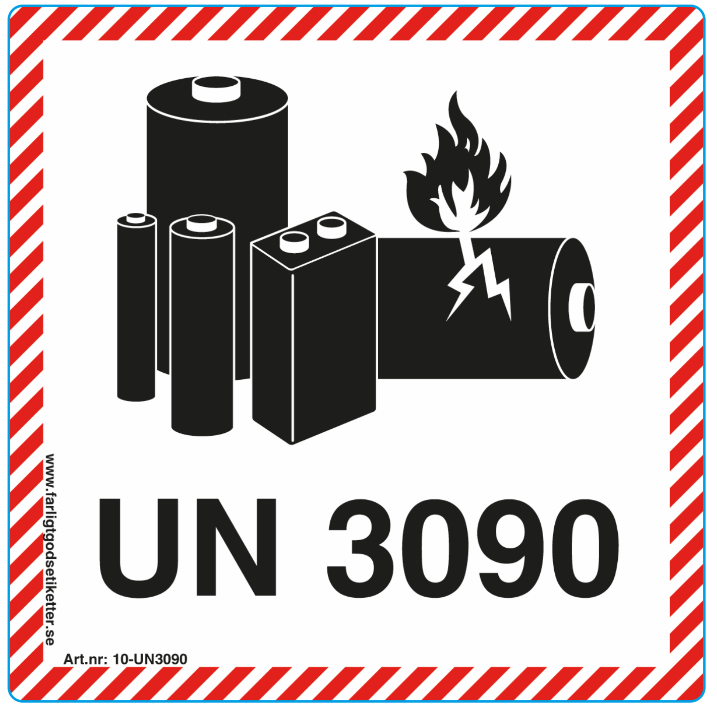 Litiumbatterier UN 3090