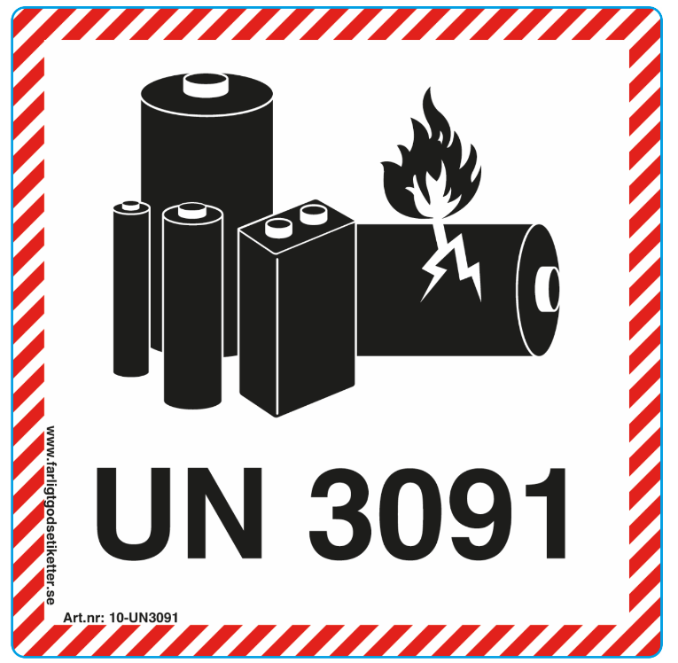 Litiumbatterier UN 3091