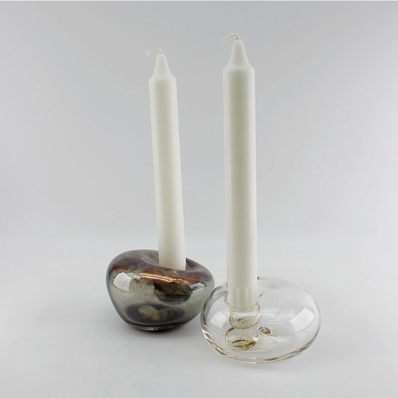 Bubble clear glass - candlestick - 4