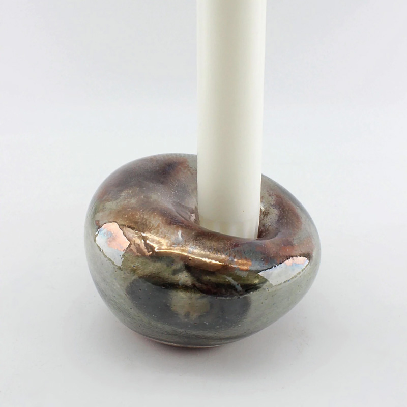Bubble clear glass - candlestick - 2