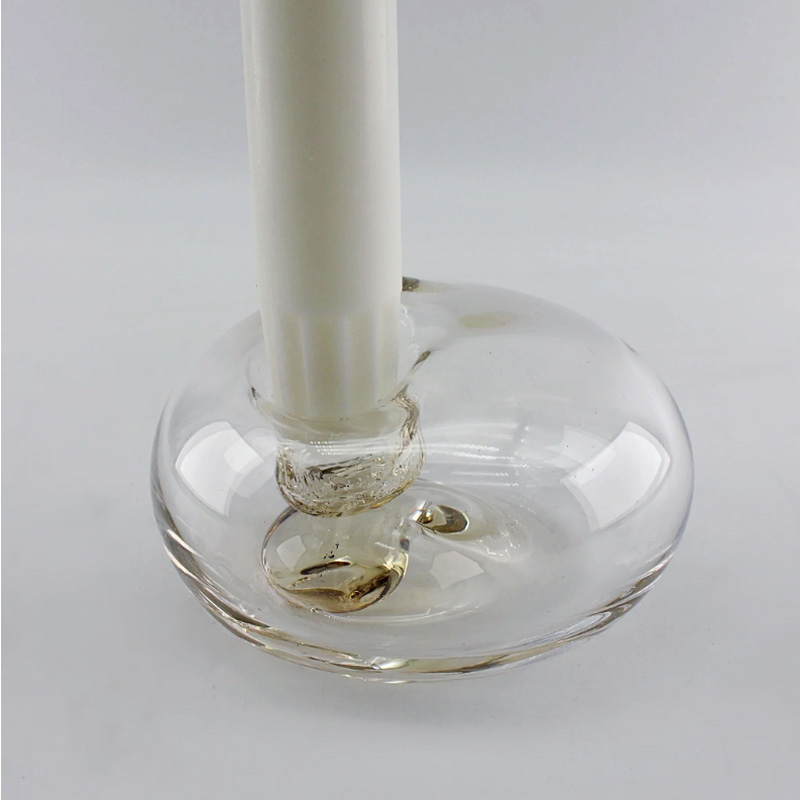 Bubble clear glass - candlestick