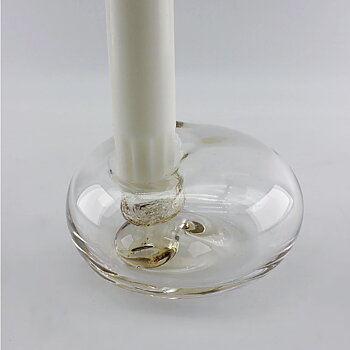 Bubble clear glass - candlestick