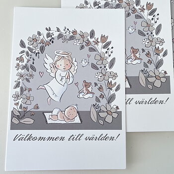 Välkommen till världen, enkelt kort 