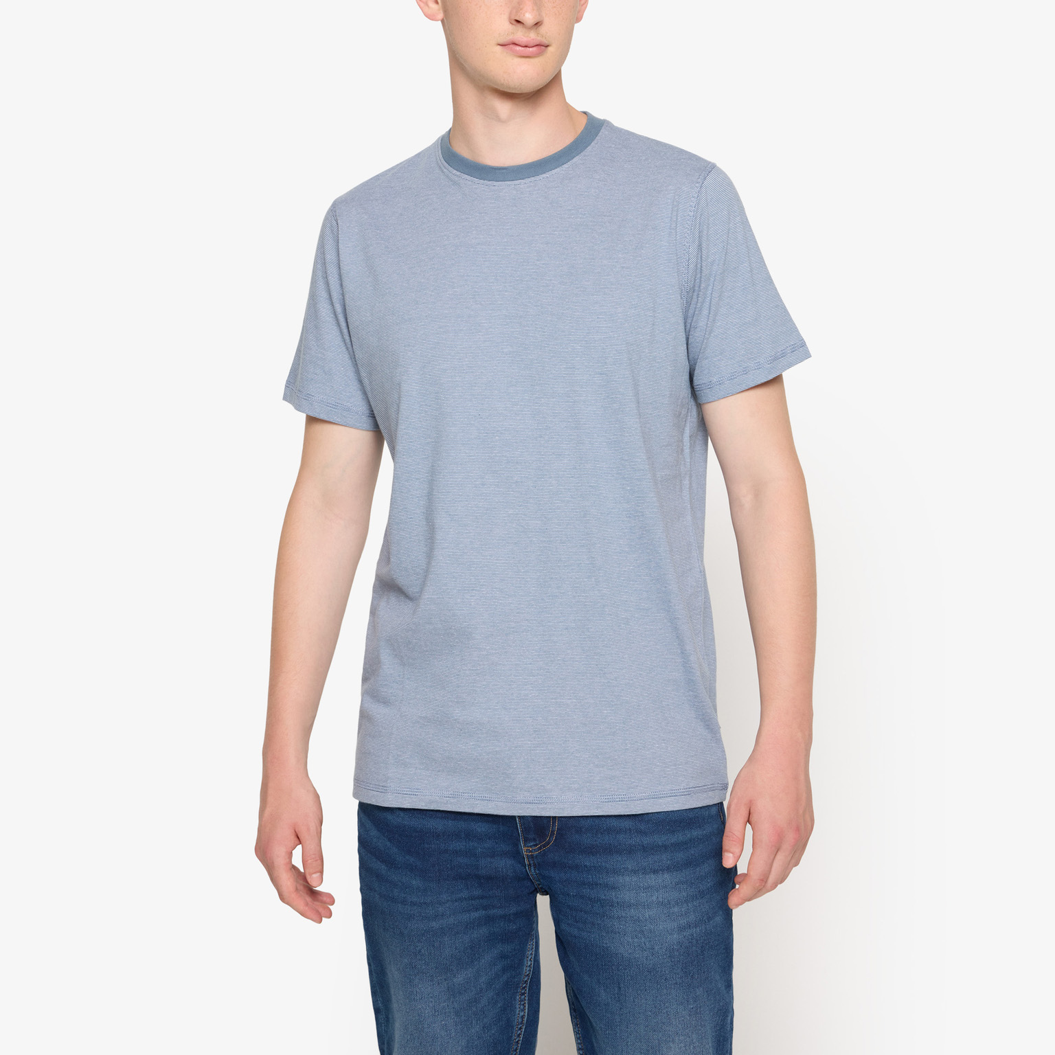 Signal - Yann Mini Stripe Tee - Bluefin