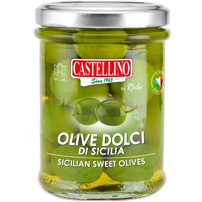 Castellino Sicilianska Nocellaraoliver, 180 g från Italien