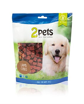 2pets Dogsnack Lamb Cubes 400g
