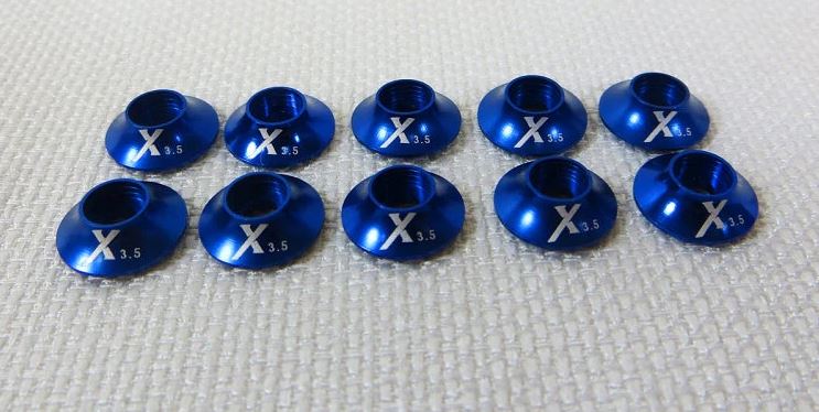 ExtremeFlight  Anodized Washer Set 3.0MM Blue