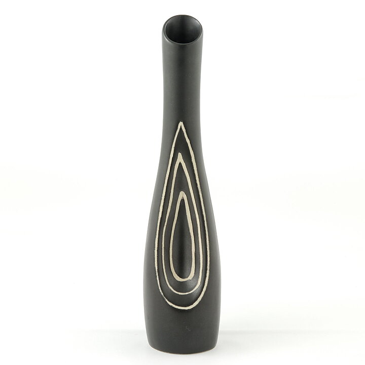 Birger Åström (1960s) Black Modern Vase 24 cm