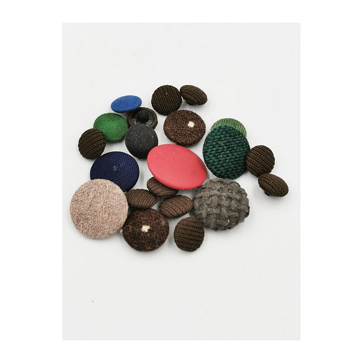 Annet Second Hand - Blandede Stoffbelagte Knapper Vintage