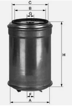 Bränslefilter-Diesel 2,0D-2,3TD / 2,5TD