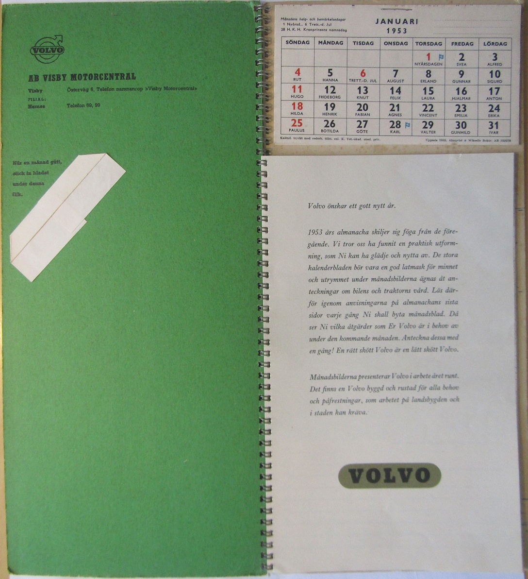 1953 Volvo  Kalender - 2