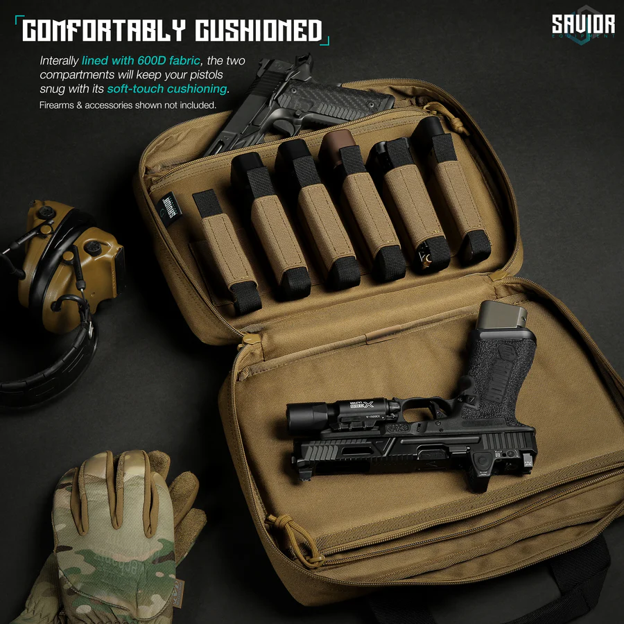 Savior Equipment Specialist Double Pistol Case - FDE 3