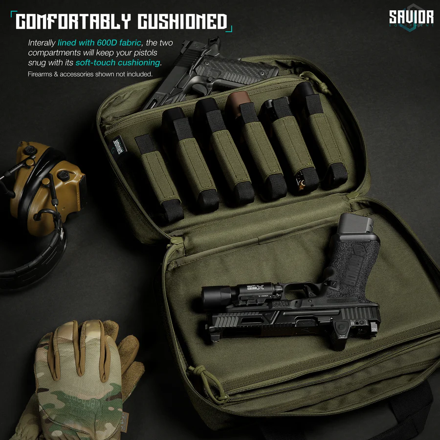 Savior Equipment Specialist Double Pistol Case - OD Green 3