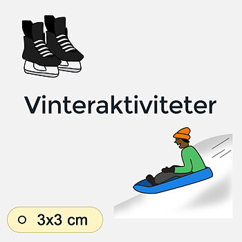 Bildstödsbilder Vinter, 3x3 cm