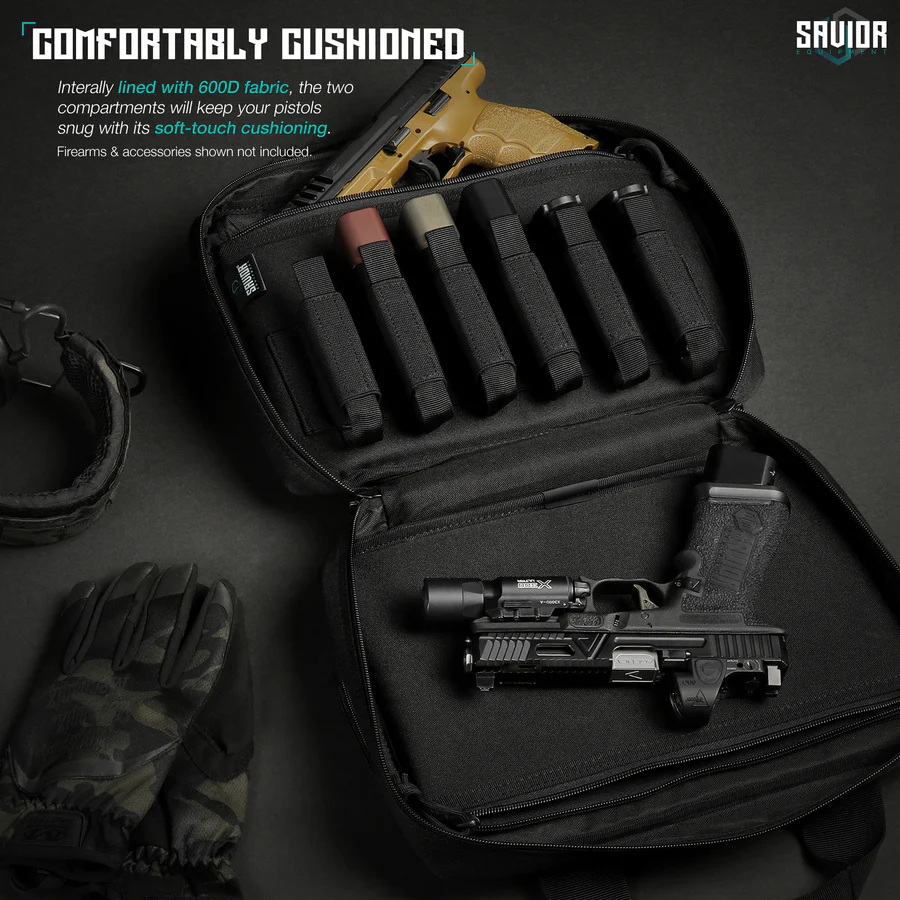 Savior Equipment Specialist Double Pistol Case - Black 3