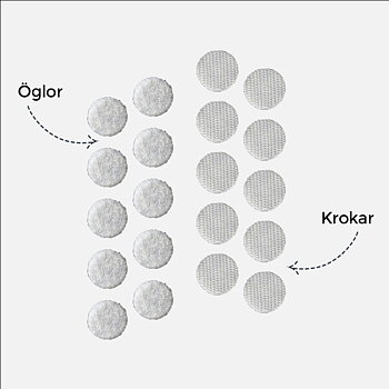 Kardborrepluppar, 10 par Ø10mm