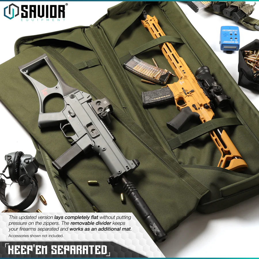 Savior Equipment American Classic 46" Double Rifle Bag - OD Green 3