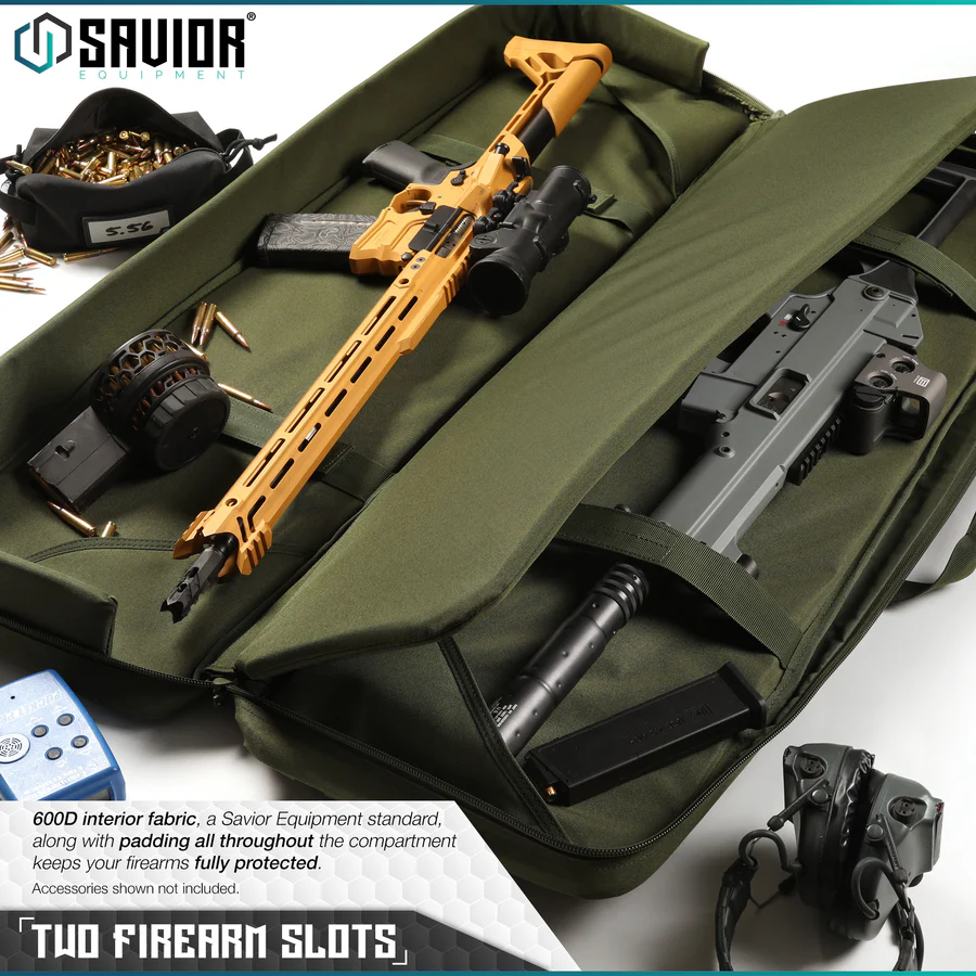 Savior Equipment American Classic 46" Double Rifle Bag - OD Green 2