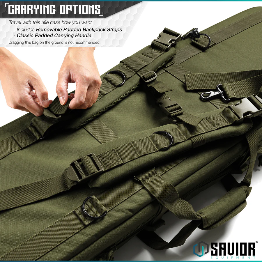 Savior Equipment American Classic 46" Double Rifle Bag - OD Green 6