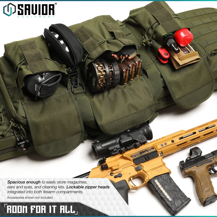 Savior Equipment American Classic 46" Double Rifle Bag - OD Green 5