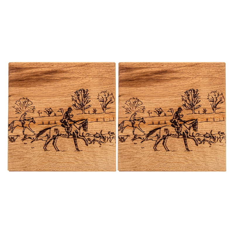 Coaster Selbrae House Oak Fox Hunting Motif 2-Pack