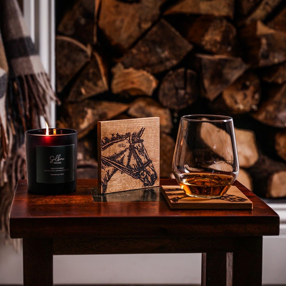 Coaster Selbrae House Oak Fox Horse Motif 2-Pack - 2