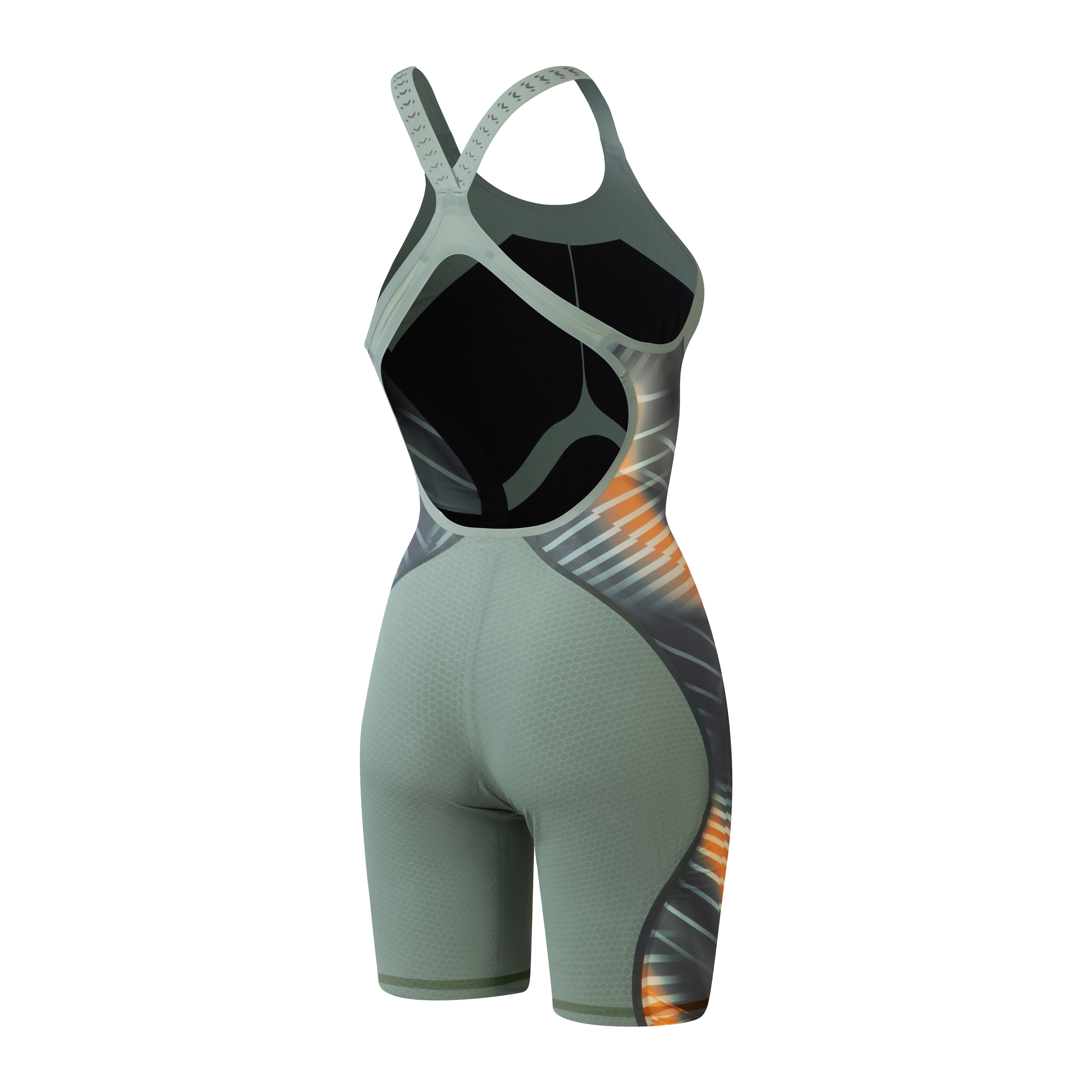 SPEEDO Fastskin LZR Pure Intent 2.0 Openback Kneeskin Green/Orange - 2