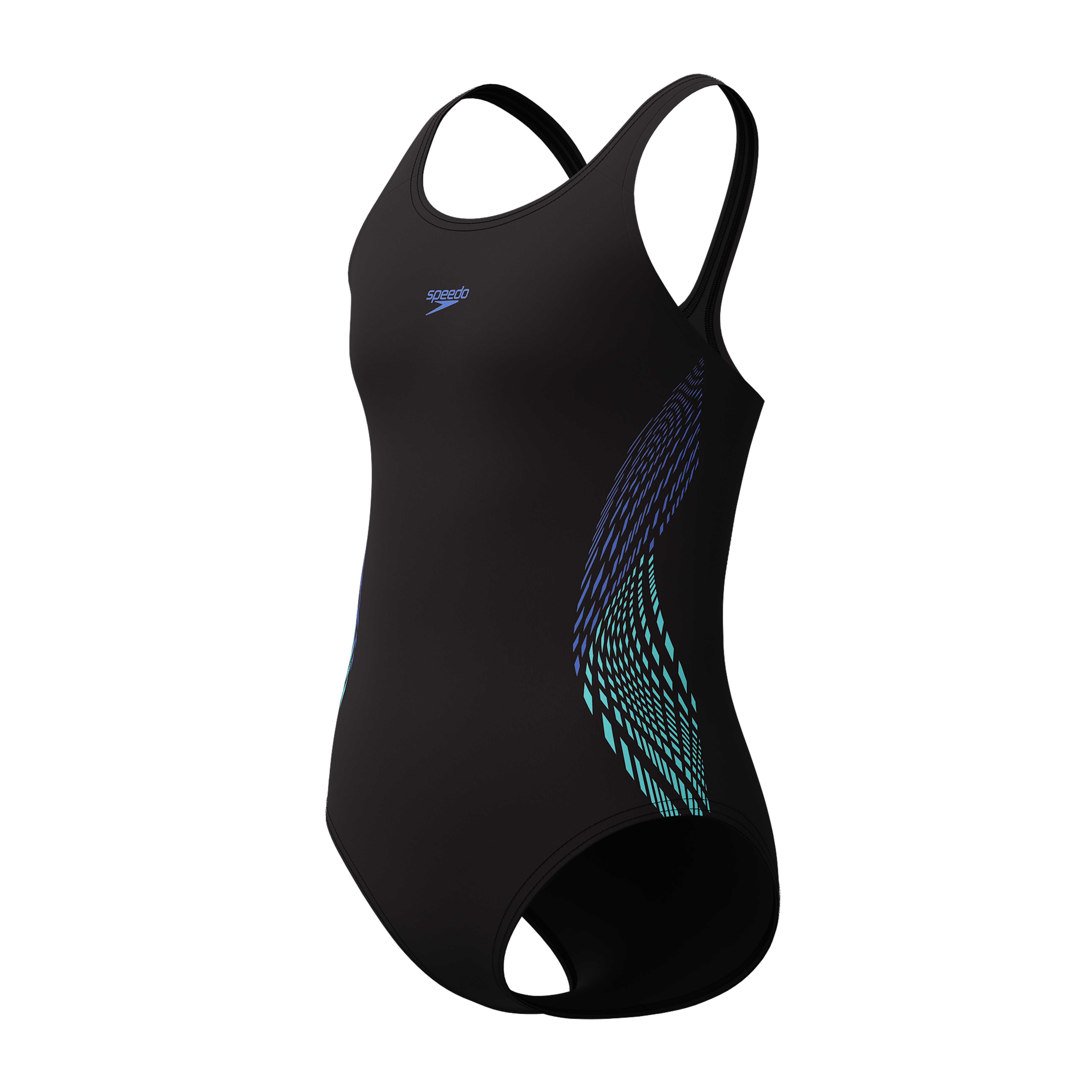 SPEEDO Girls Placmement Muscleback Blue - 3