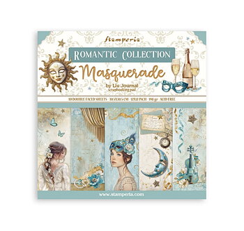 Stamperia Paper Pad 12X12 - Romantic Collection - Masquerade