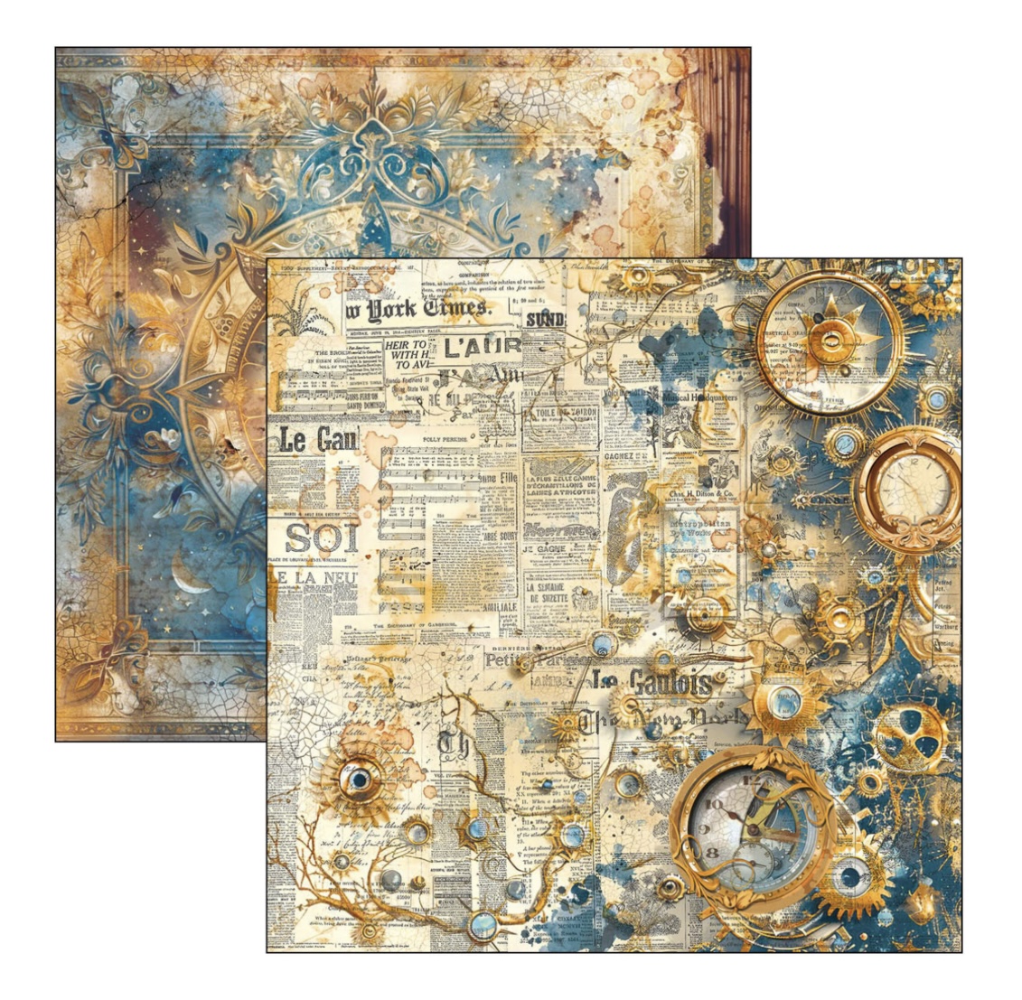 Ciao Bella Esprit de Voyage - Patterns Paperpad 12"X12"  8/pkg - 9