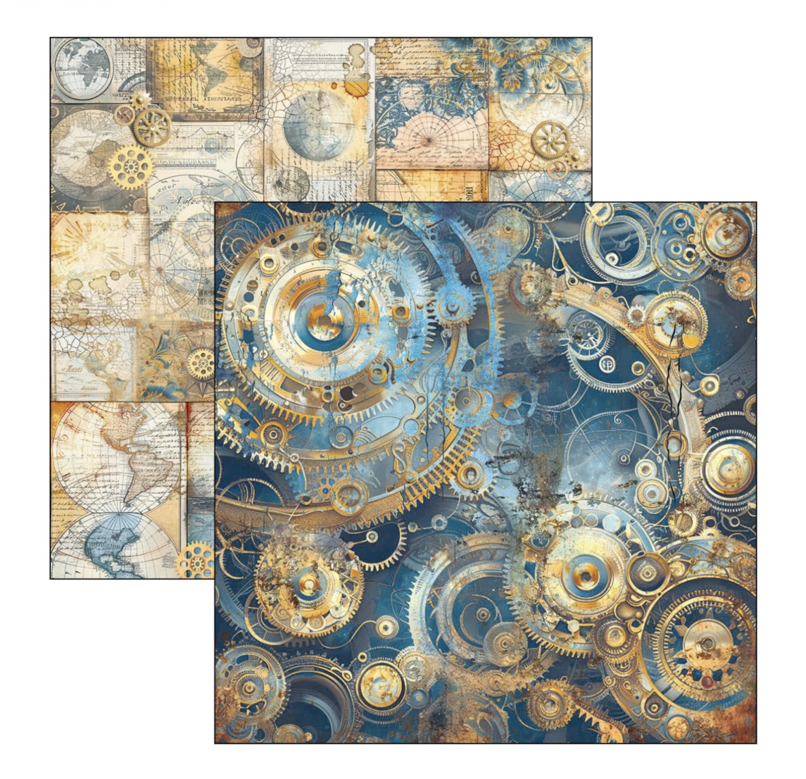 Ciao Bella Esprit de Voyage - Patterns Paperpad 12"X12"  8/pkg - 7