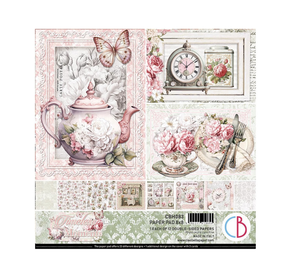 Ciao Bella Timeless Moments - Paperpad 8"X8"  12/pkg 