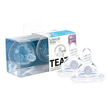 2-pack ventilerad flasknapp wideneck till Cherub baby nappflaska
