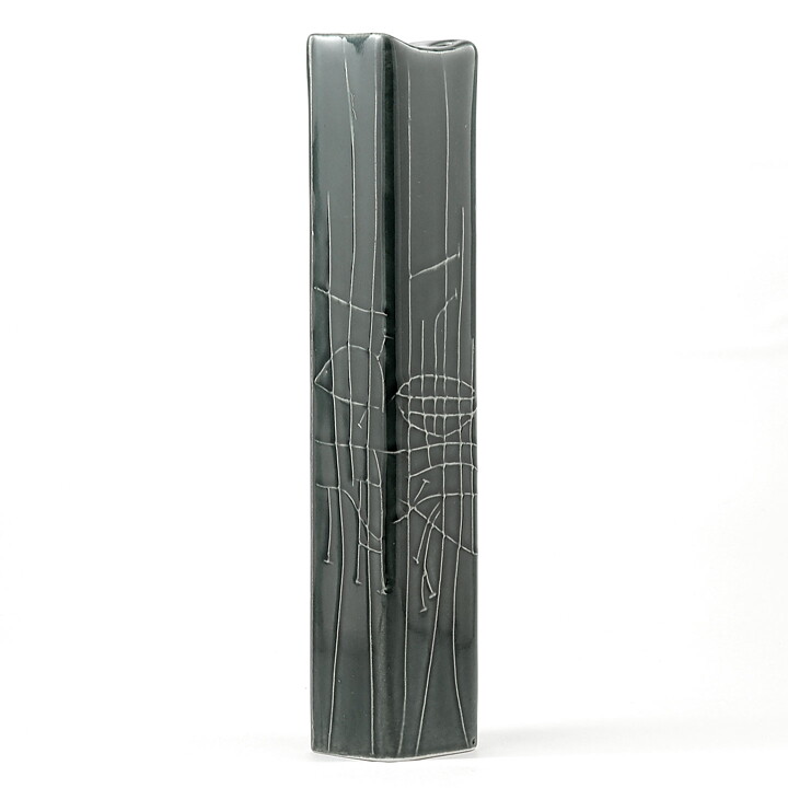 Karl Heinz Schultz-Köln (Arabia 1955) Modern Green Vase 27 cm