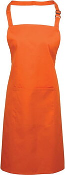 Förkläde med broderat namn - Orange