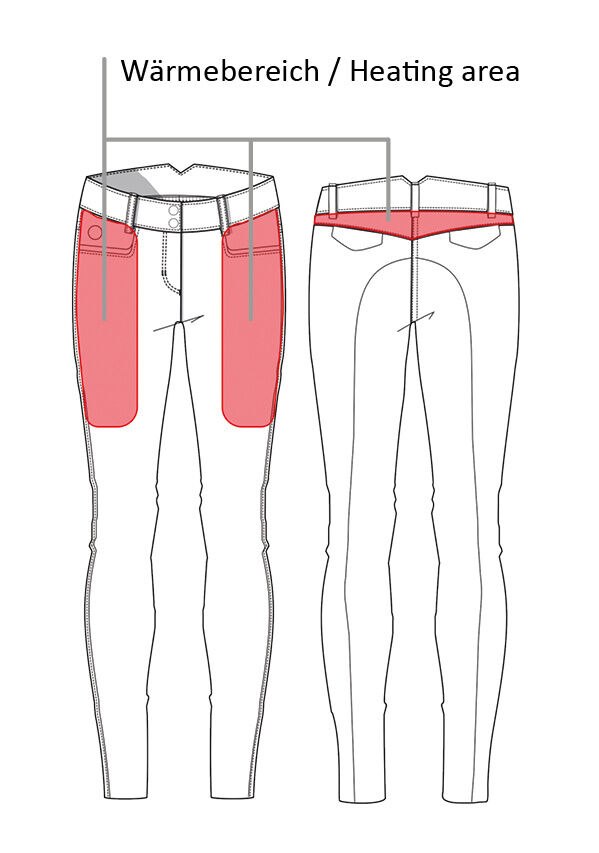 Vinter ridebukse med varme element - 2
