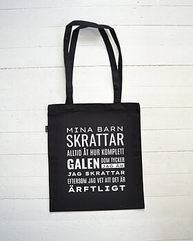 Tygpåse EKO (svart) - Roligt citat Förälder