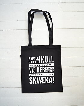 Tygpåse EKO (svart) - "Påfall dæ dett ikull" Jamska