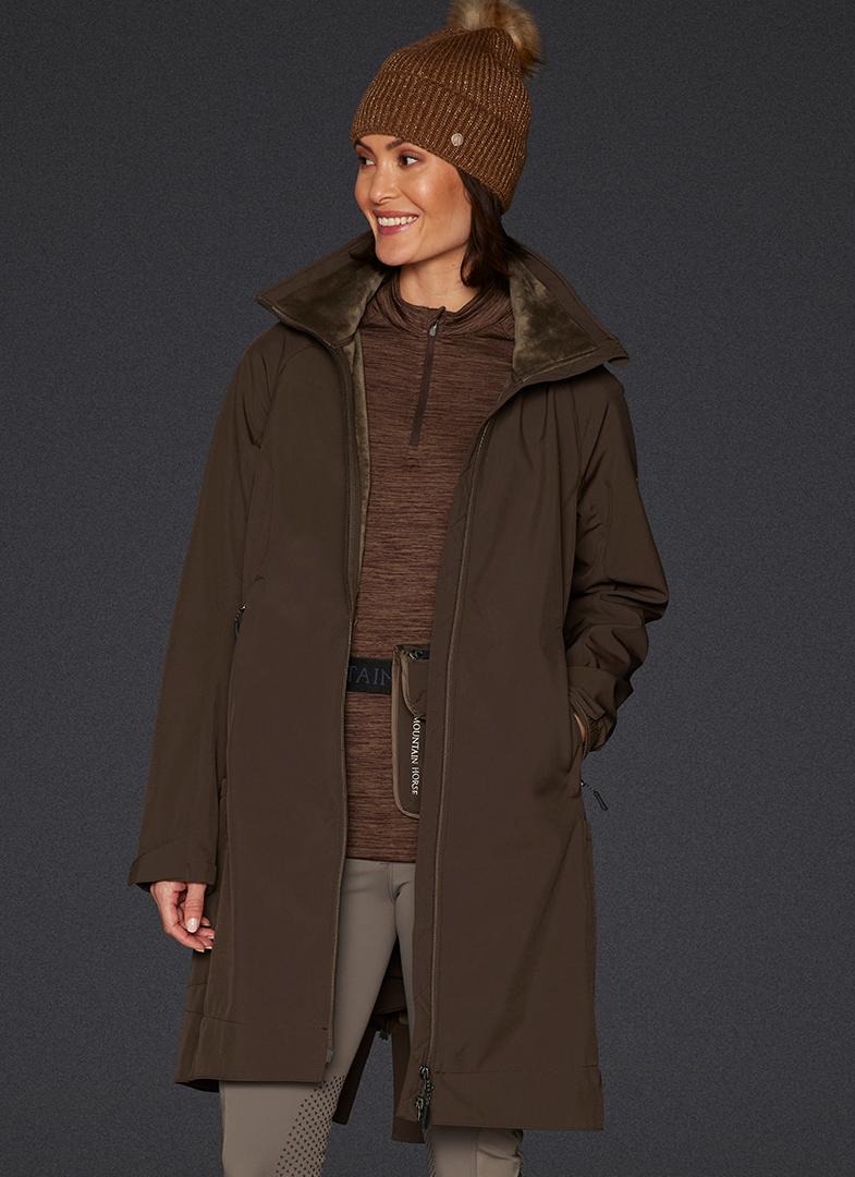 Mountain Horse Stella Softshell Parka - Brown - Faux fur