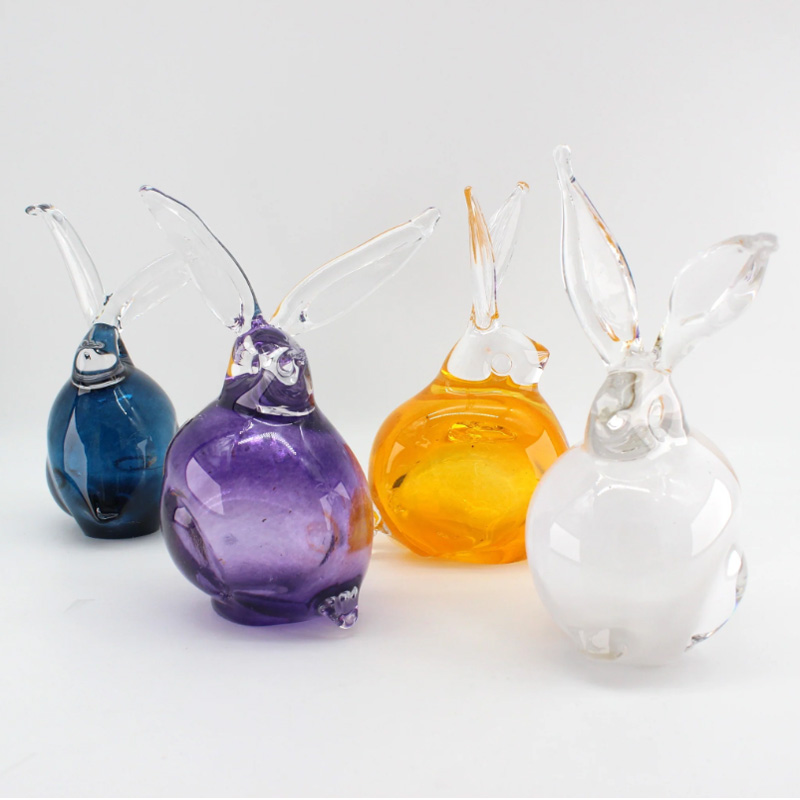 Skulptur av kanin i turkis glass - 2