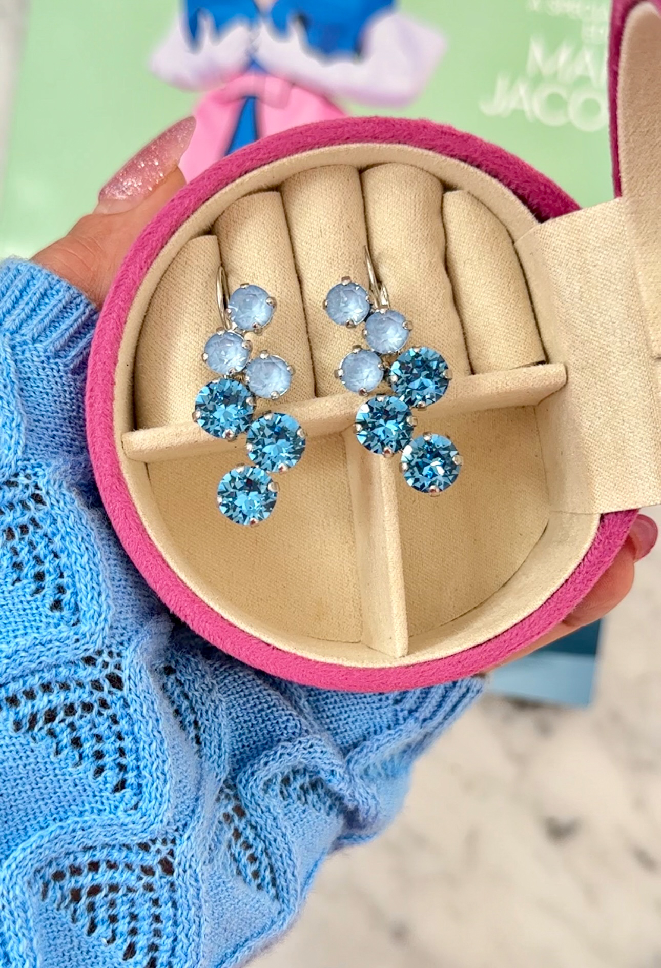 Earrings Vera Ice blue/Sky Silver