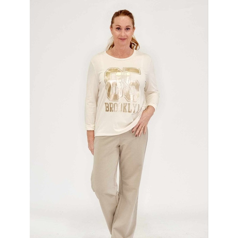 T-Shirt Långärmad / Creme 