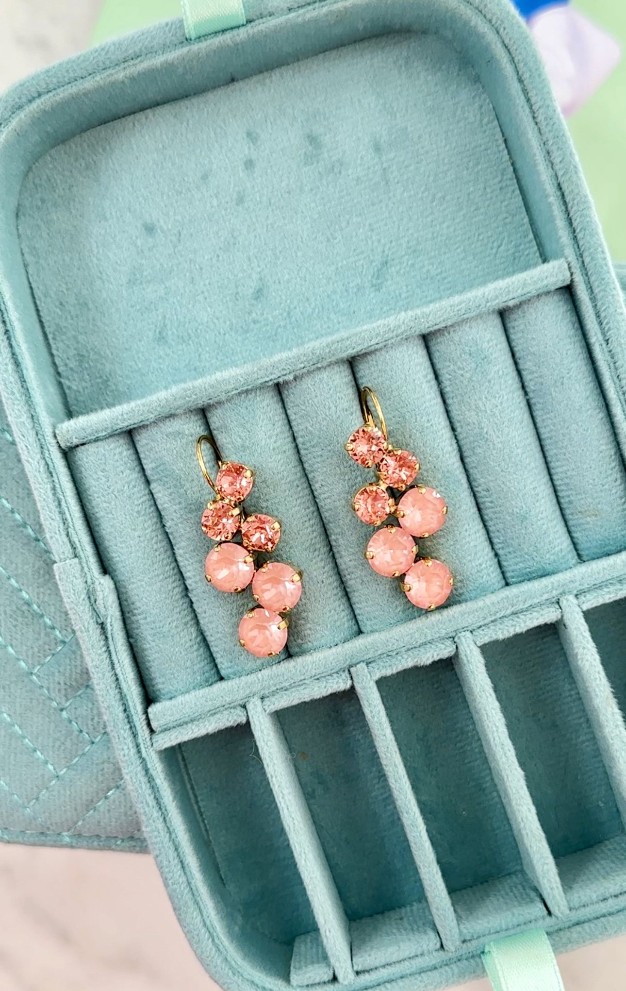 Earrings Vera Flamingo/Rose Peach Gold
