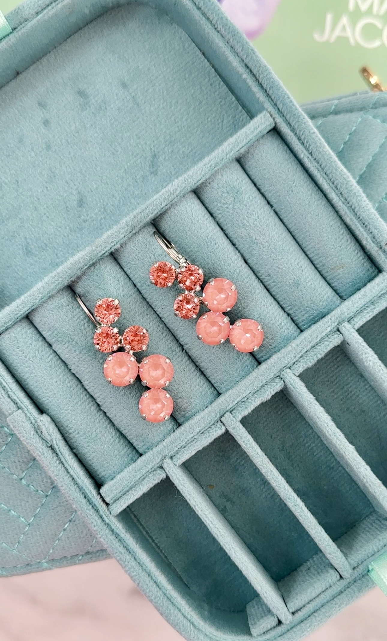 Earrings Vera Flamingo/Rose Peach Silver